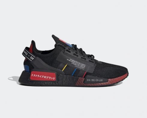 Adidas NMD R1 V2 Black Red Blue | escapeauthority.com