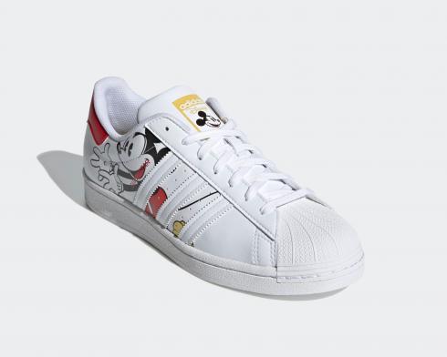 Adidas Originals Superstar Cloud White Vivid Red Hazy Yellow GW2248 - Febbuy