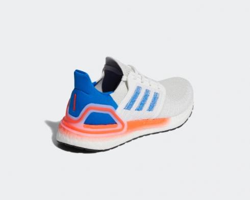 Adidas Ultra Boost 2020 Cloud White Blue Orange FY3453 - Febbuy
