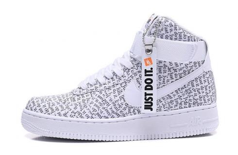 white just do it air force 1