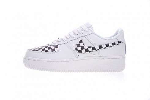 white air forces black check