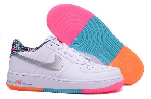 Nike Air Force 1 Low GS White Rainbow 