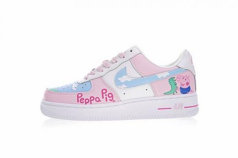 pink and white nike air force
