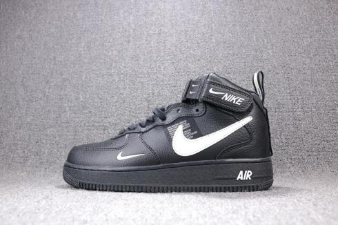 Nike Air Force 1 Mid 07 Lv8 Utility Black White 804609 001 Febbuy