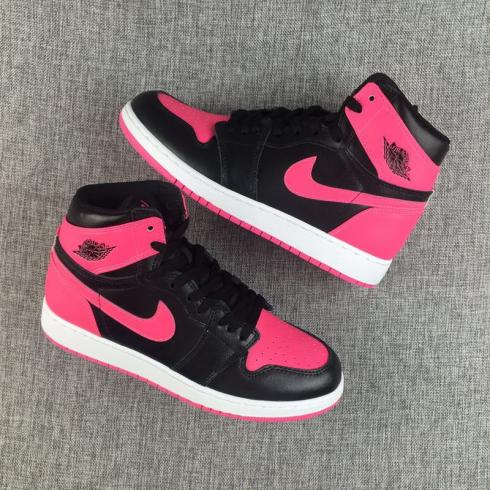 black and pink nike jordans