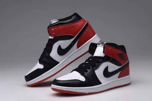 red black and white shoes