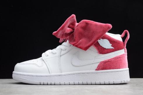 2020 WMNS Air Jordan 1 Mid Bow Black Noble Red CK5678 001 For Sale - Febbuy