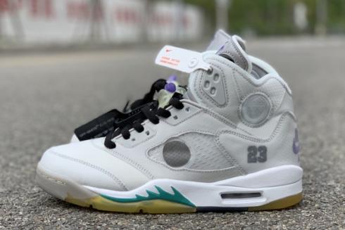 jordan 5 grey and green