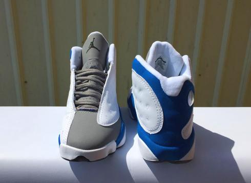 white blue and grey 13s