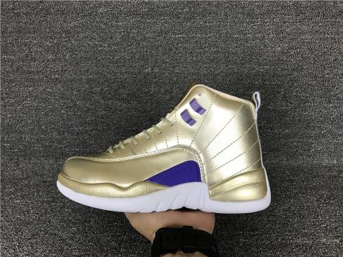 jordan retro 12 white and gold