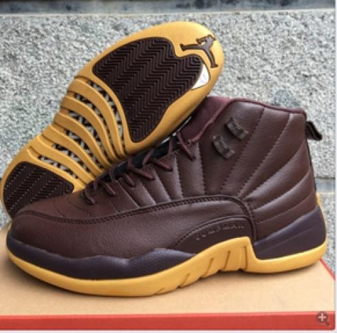 jordan brown air shoes nike chocolate retro basketball xii sneakers febbuy sepsale sepsport gold sepshoe sepstep