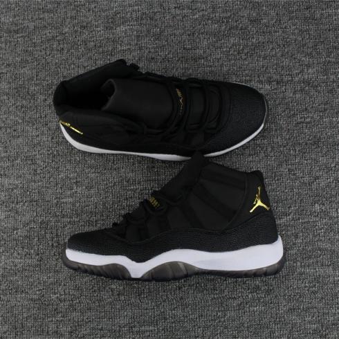 jordan 11 black white gold