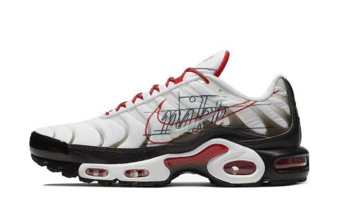 nike air max plus white and red