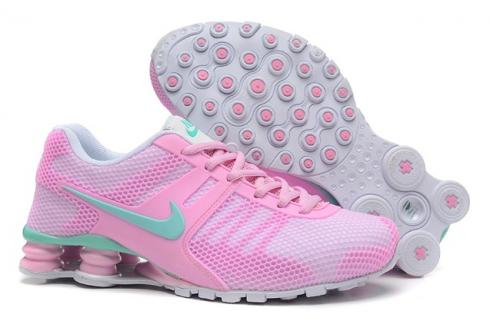nike shox pink and white