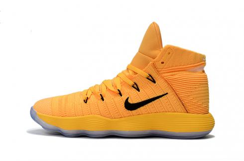 white and yellow basketball shoes