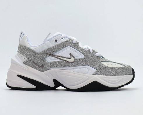 nike m2k tekno white silver