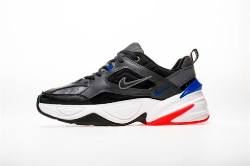 nike m2k tekno black white red