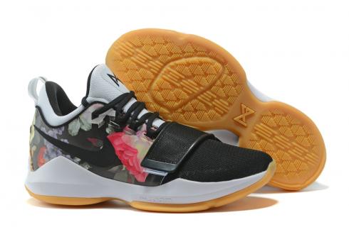 nike black flower shoes