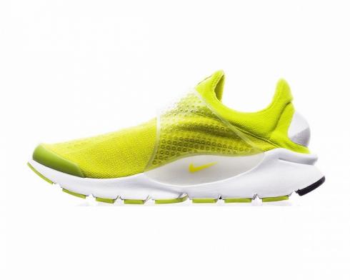 neon yellow and white nike shoes