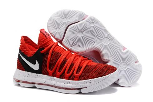 Nike Zoom Kd X 10 Men Basketball Shoes Chinese Red White Black Febbuy