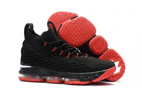 lebron shoes black red