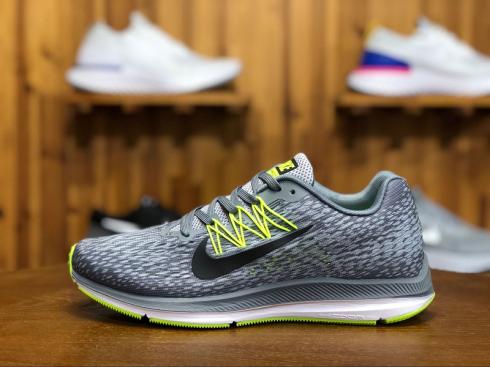 nike shoes grey and green