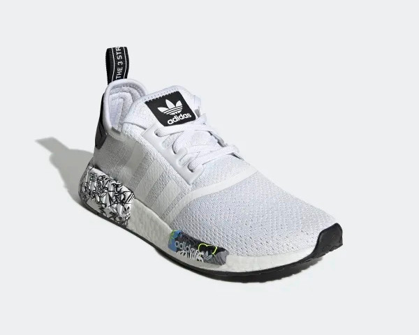 Adidas NMD R1 Graffiti Plugs Cloud White Core Black EG7576 - Febbuy