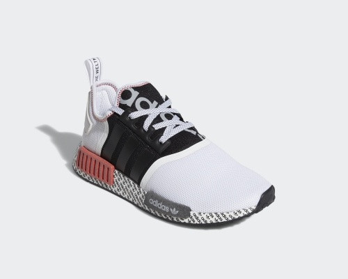 Adidas NMD R1 Print Boost White Black Red Shoes FV7848 - Febbuy