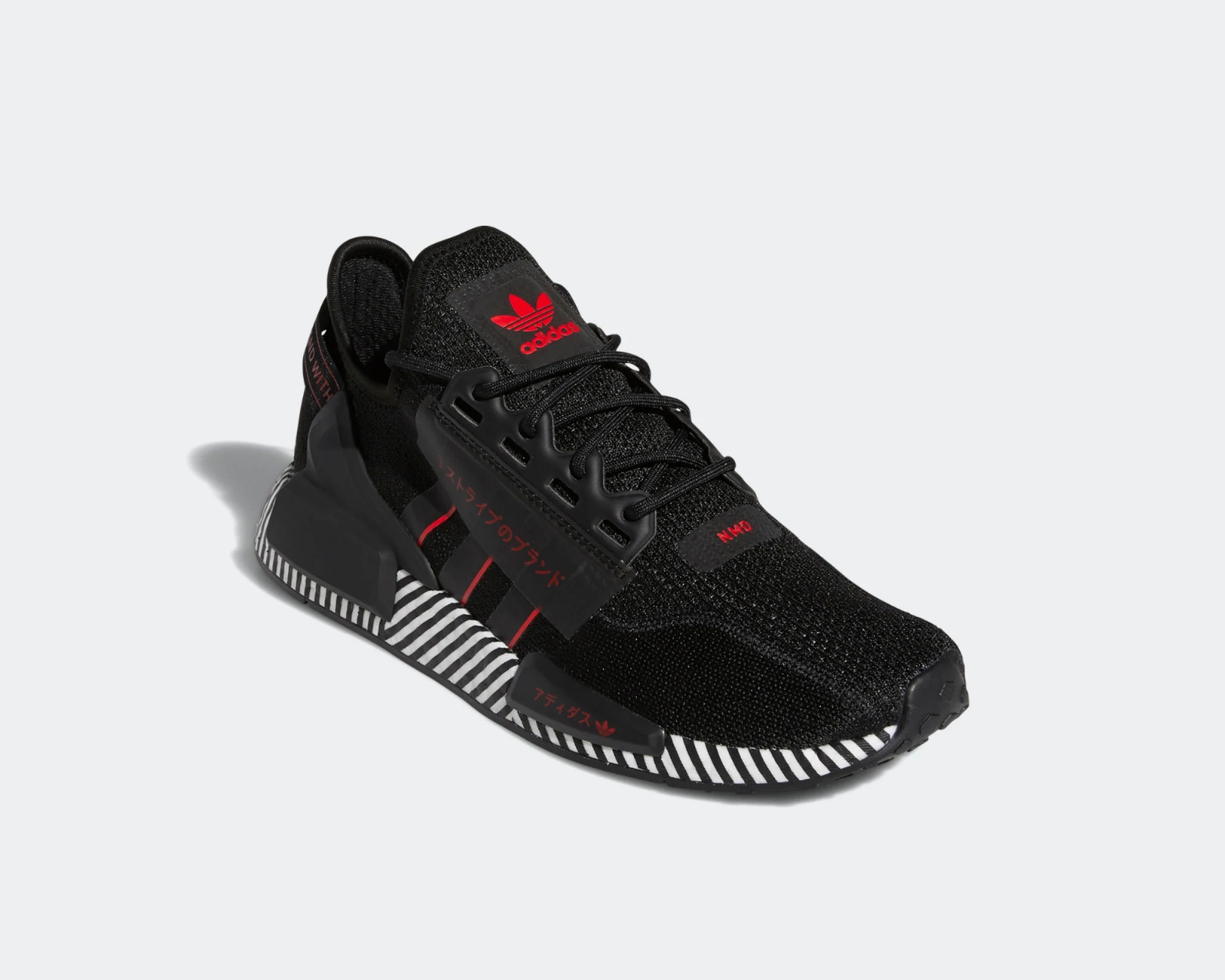 Adidas NMD R1 V2 Dazzle Pack Core Black Scarlet Cloud White FY2104 - Febbuy