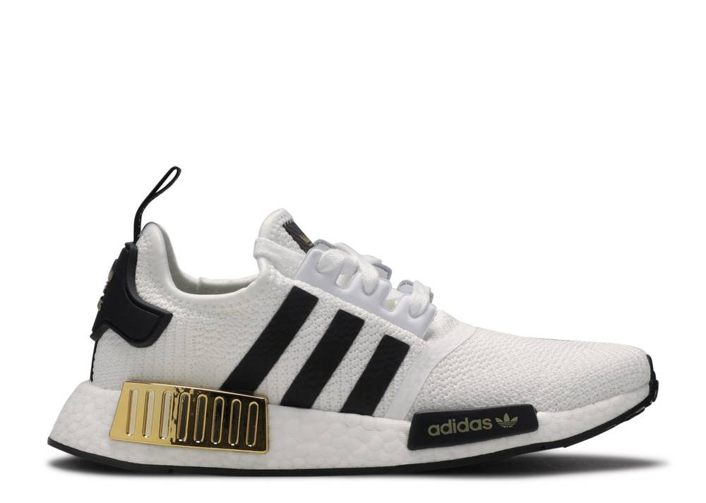 Adidas Nmd r1 J White Gold Metallic Core Black Cloud EG5665 - Febbuy