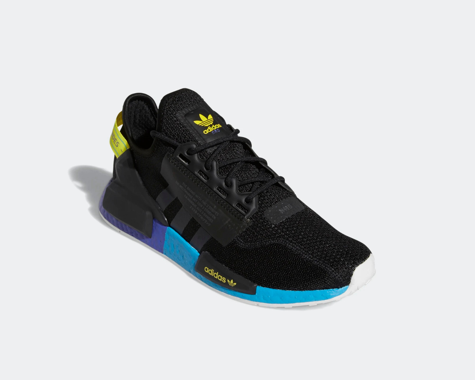 Adidas Originals NMD R1 V2 Carbon Shock Yellow Core Black FX4147 - Febbuy