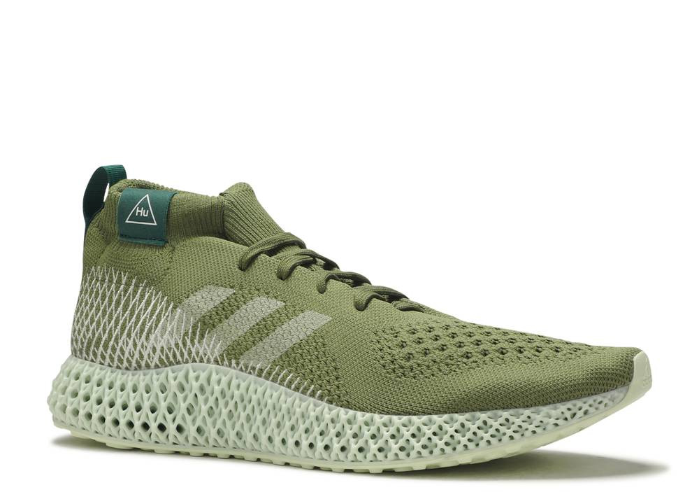 Adidas Pharrell Williams X 4d Runner Olive Core White Tint Green FV6334 - Febbuy