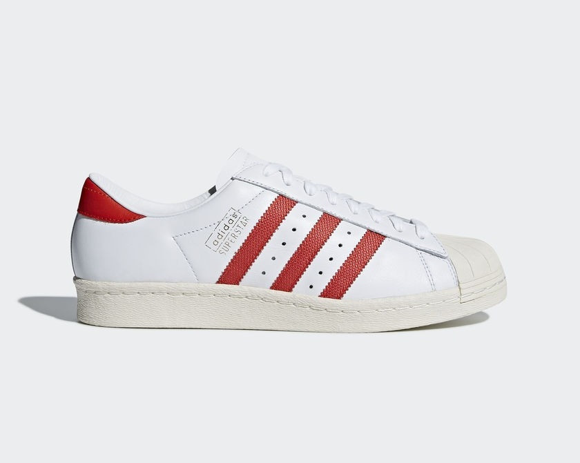 Adidas Superstar OG Cloud White Core Red Off White CQ2477 - Febbuy