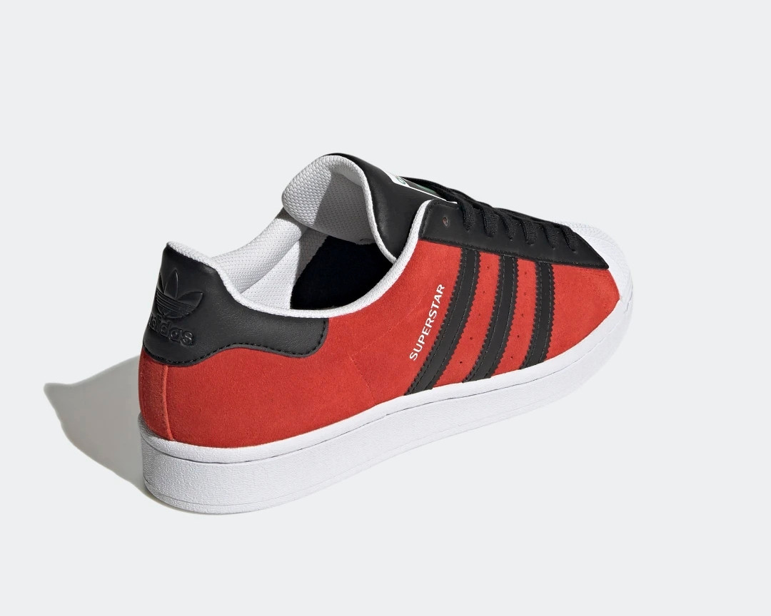 adidas superstar red black