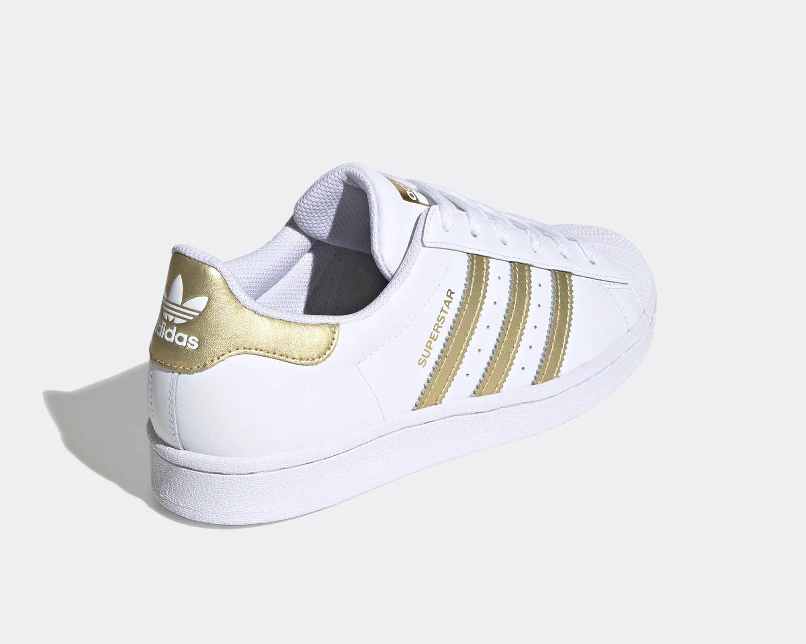 Adidas Wmns Superstar Cloud White Gold Metallic Shoes FX7483 - Febbuy