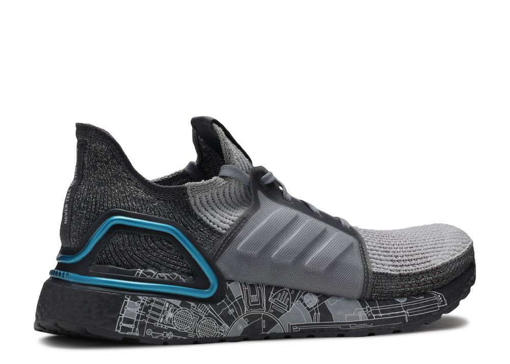 Adidas Star Wars X Ultraboost 19 Millenium Falcon Cyan Bright Five Grey Two FW0525 - Febbuy