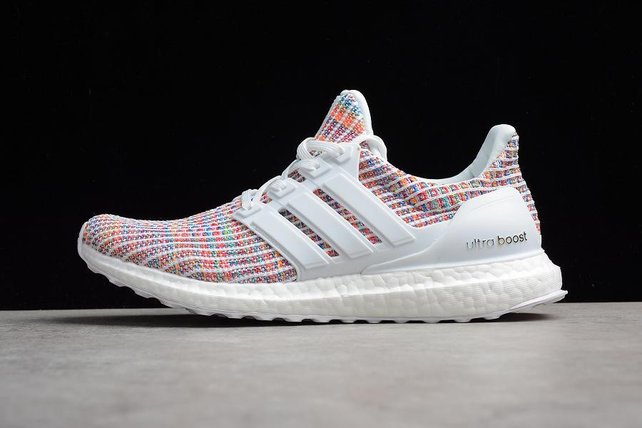 Adidas Ultra Boost 4.0 Cloud White Multi-Color Running Shoes BB8698 - Febbuy