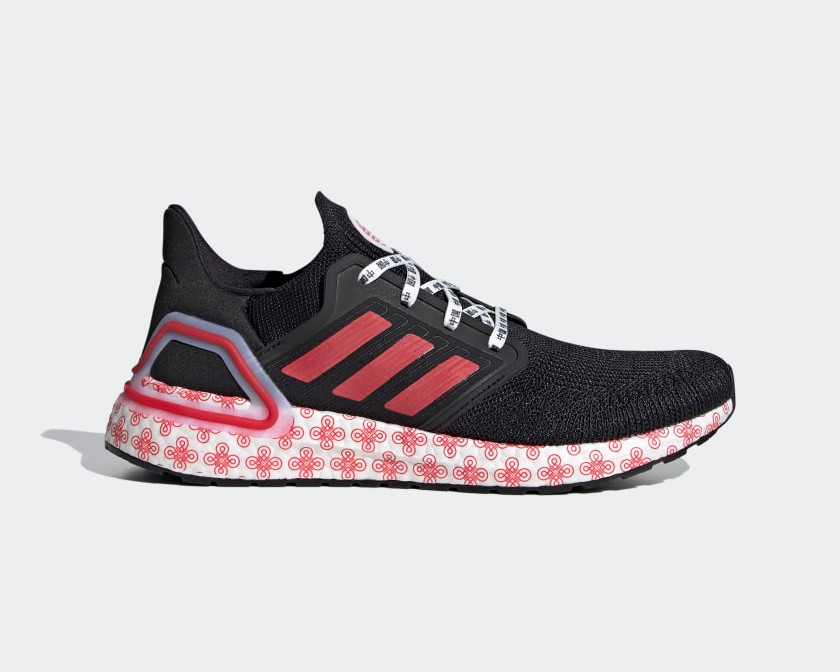 Adidas Ultraboost 20 Core Black Glory Red Cloud White FX8886 - Febbuy