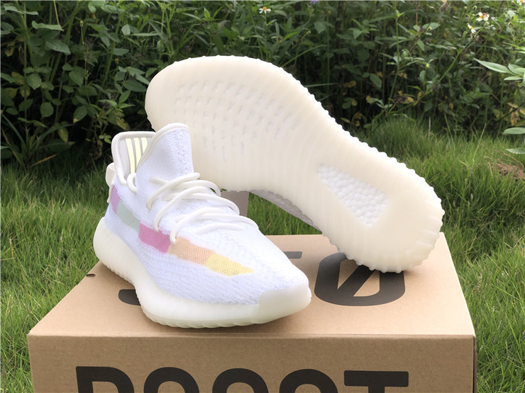 Adidas Yeezy Boost 350 V2 Cloud White Pink Green EG7962 - Febbuy