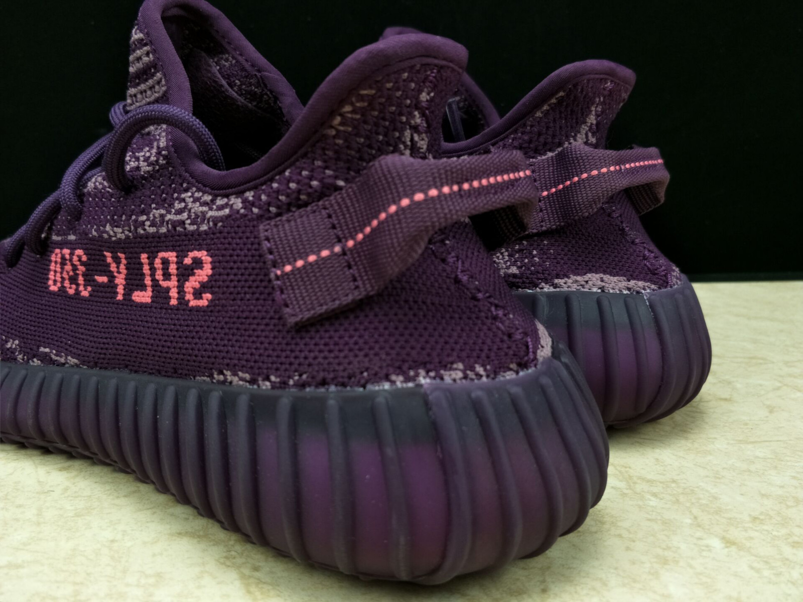 Adidas Yeezy Boost 350 V2 Red Night Dark Night Purple Pink B37573 - Febbuy