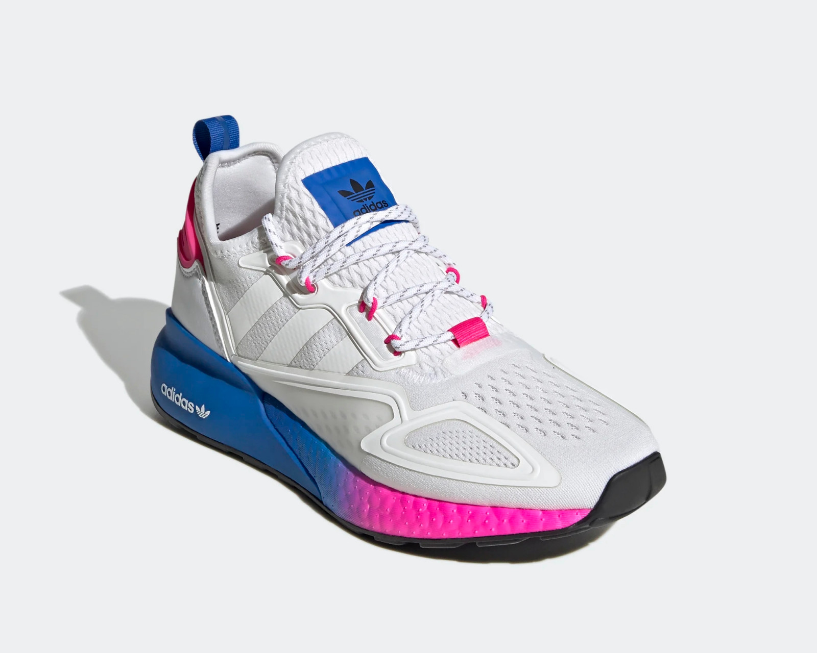 Adidas Wmns ZX 2K Boost Cloud White Shock Pink Blue FY0605 - Febbuy