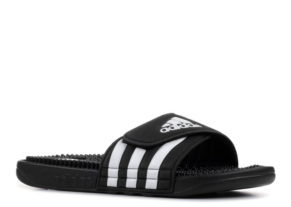 Adidas Adissage Slides Running Black White 078285 - Febbuy