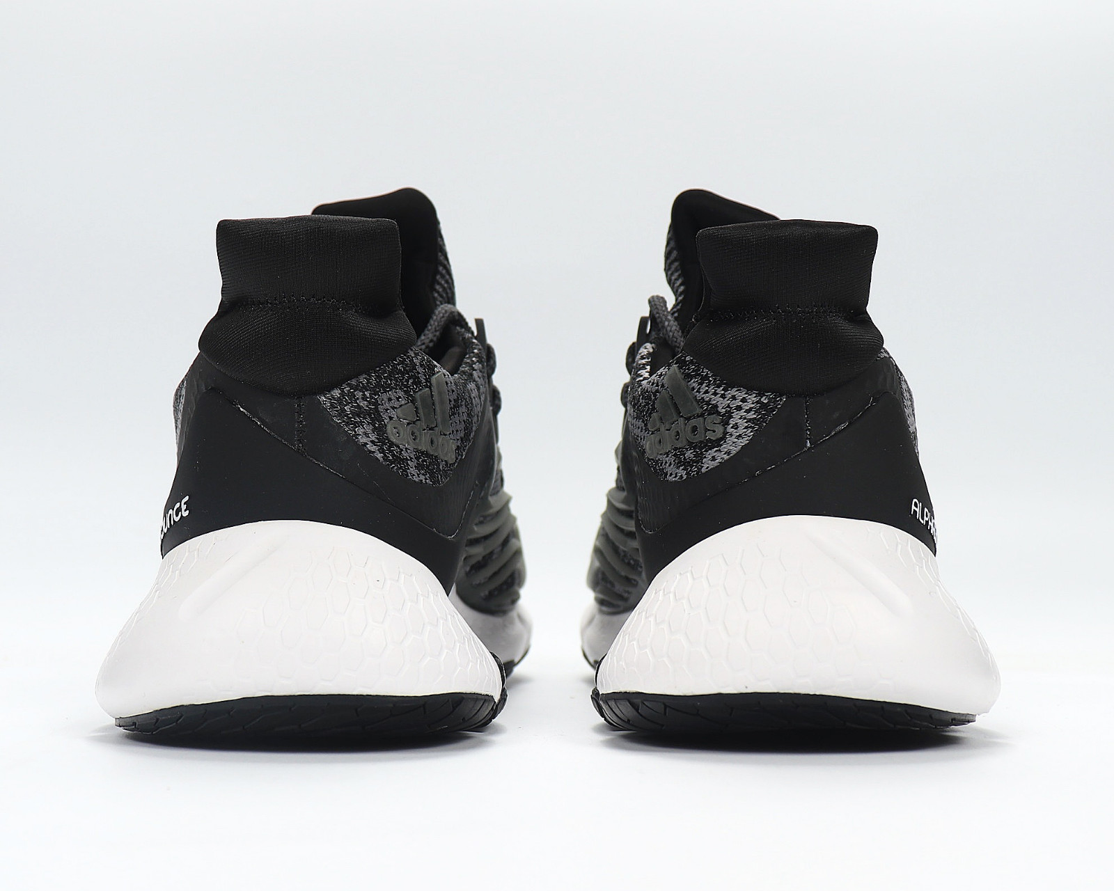 Adidas AlphaBounce x Yeezy Boost Core Black Cloud White Running Shoes AY6689 - Febbuy