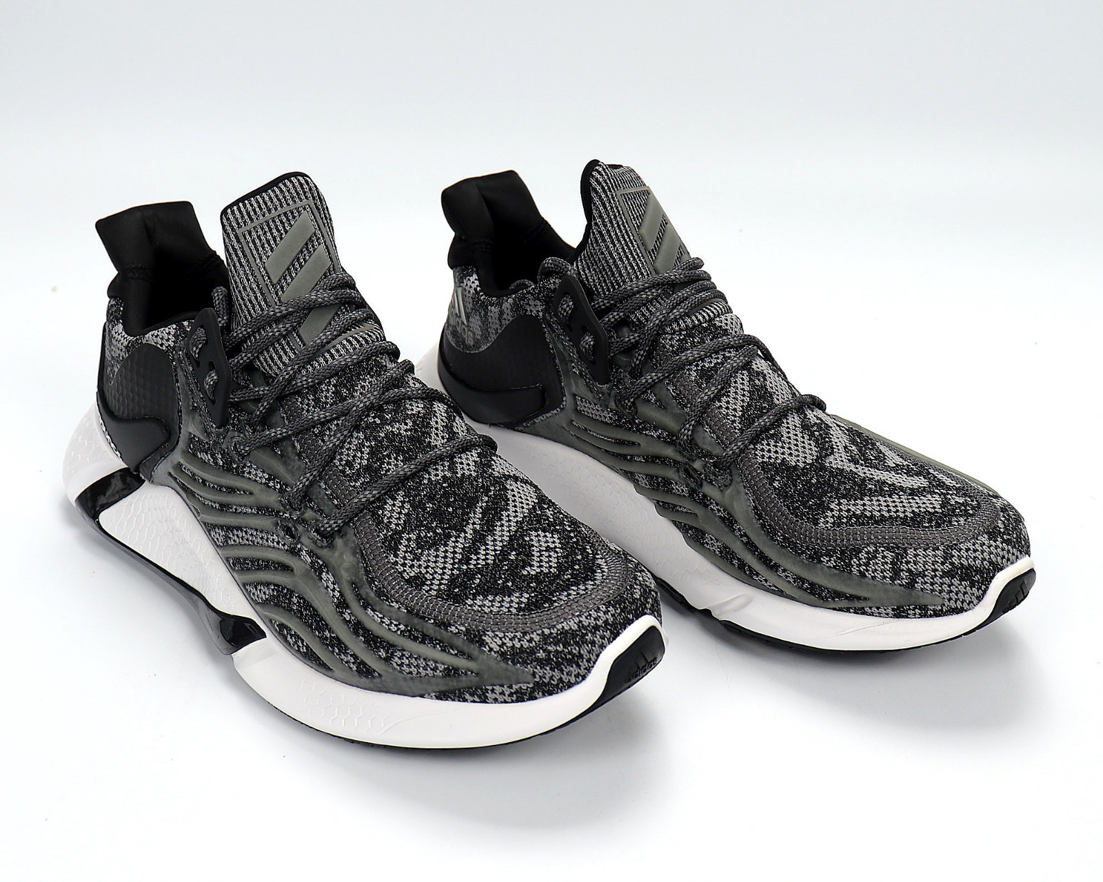 Adidas AlphaBounce x Yeezy Boost Core Black Cloud White Running Shoes ...