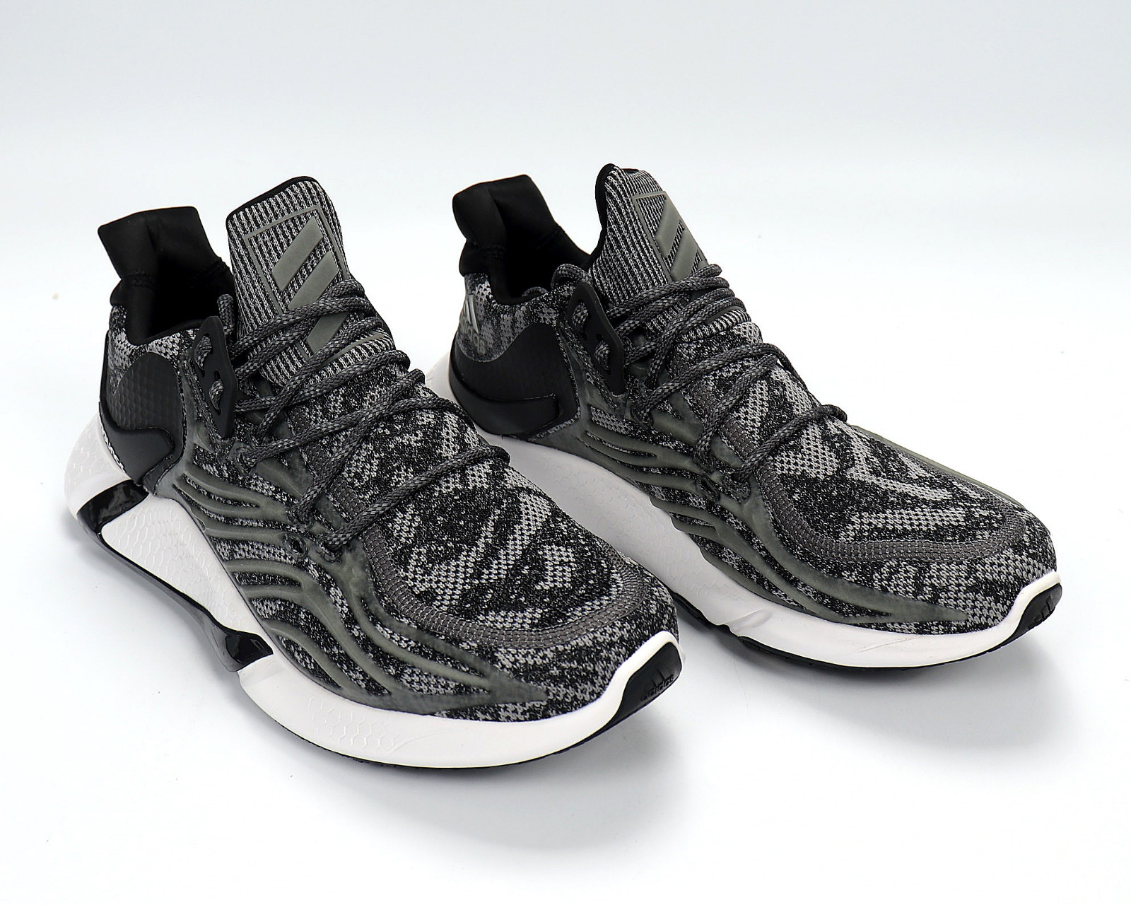 Adidas AlphaBounce x Yeezy Boost Core Black Cloud White Running Shoes AY6689 - Febbuy