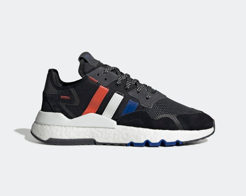 Adidas Nite Jogger Core Black Power Blue Shoes EG2860 - Febbuy