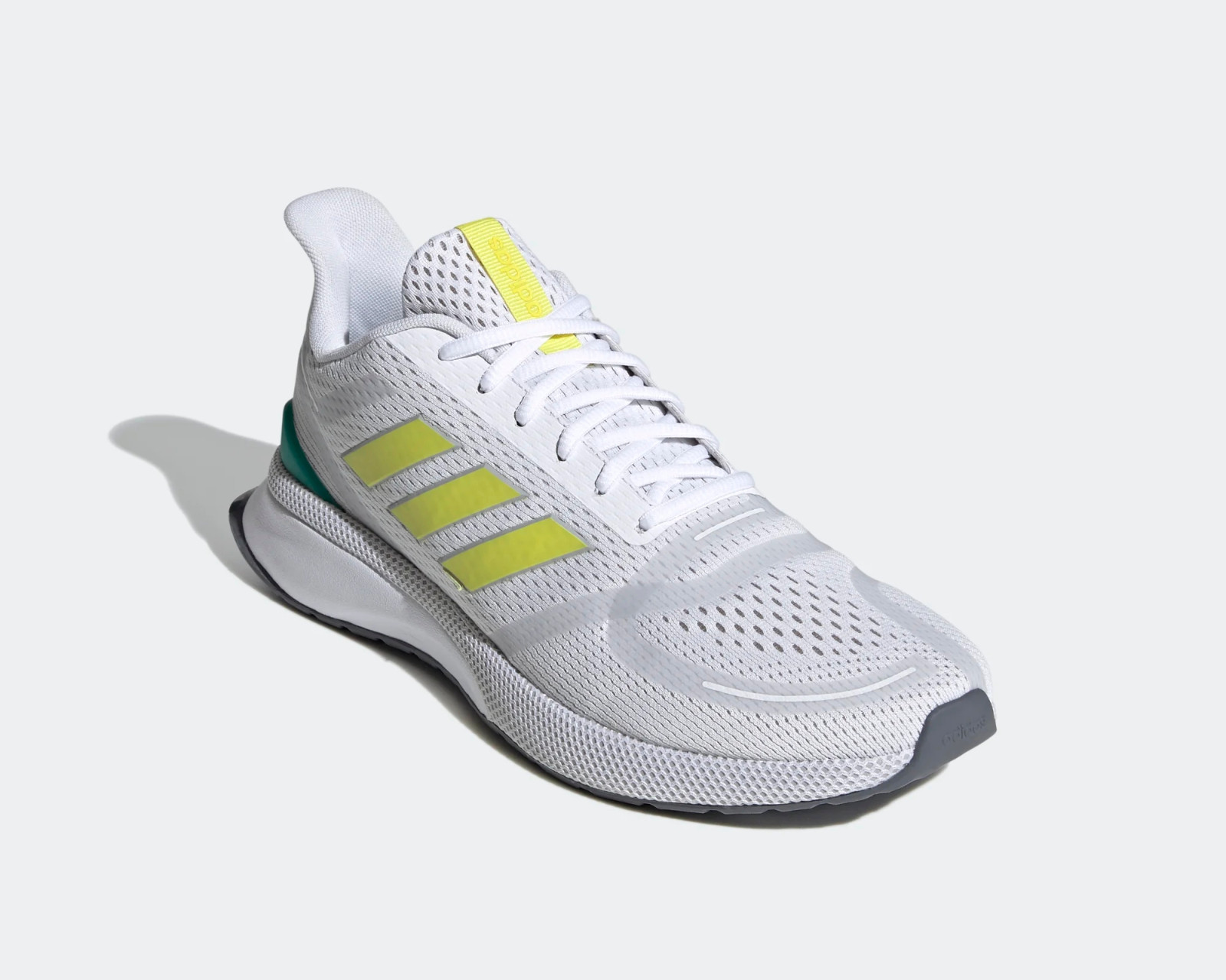 Adidas Nova Run Cloud White Shock Yellow Glory Green EG3164 - Febbuy