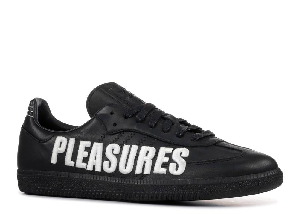 Adidas Pleasures X Samba 3d Embroidery Core White Black Footwear F35208 - Febbuy
