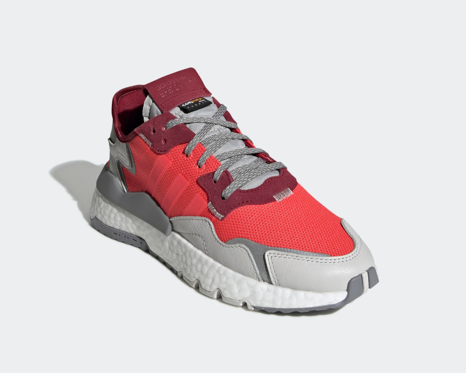 nite jogger white red