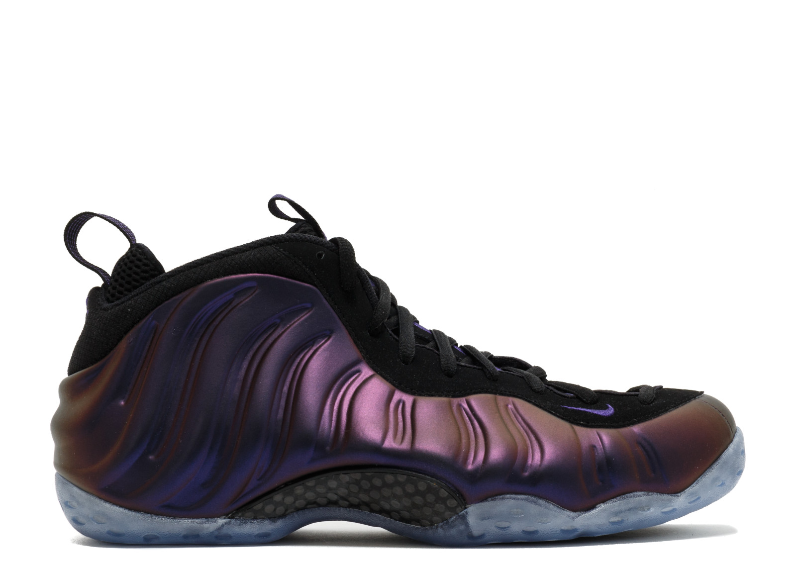 black and purple nike foamposite